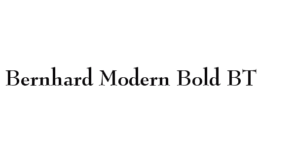 Bernhard Modern Bold Bt